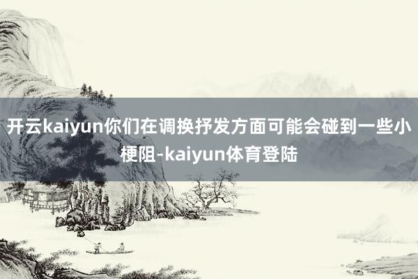 开云kaiyun你们在调换抒发方面可能会碰到一些小梗阻-kaiyun体育登陆