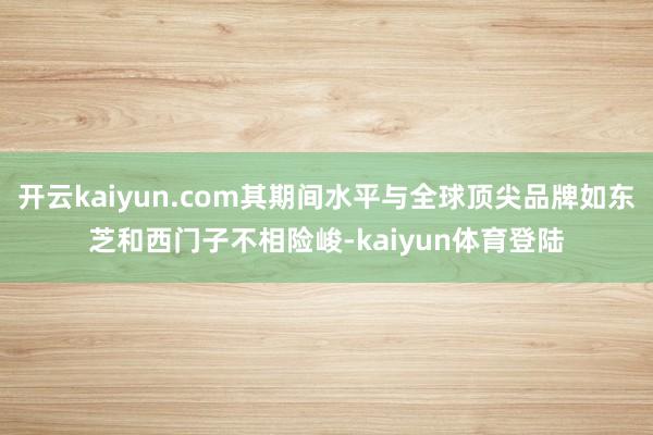 开云kaiyun.com其期间水平与全球顶尖品牌如东芝和西门子不相险峻-kaiyun体育登陆