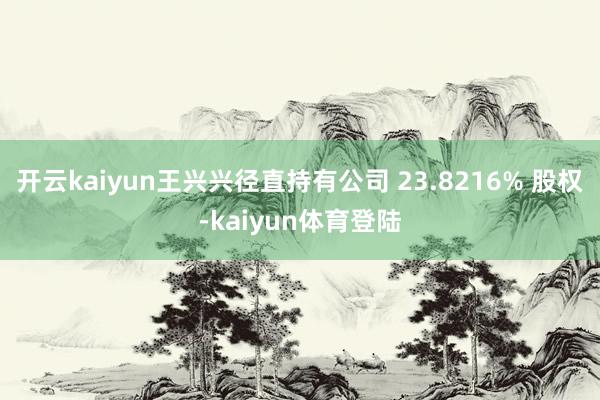开云kaiyun王兴兴径直持有公司 23.8216% 股权-kaiyun体育登陆
